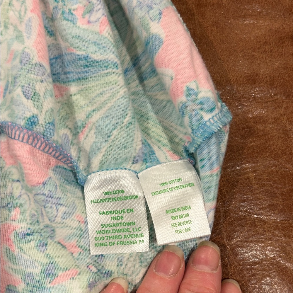 Lilly Pulitzer Turquoise, Pink & Green Floral Maxi Dress - Picture 3 of 4